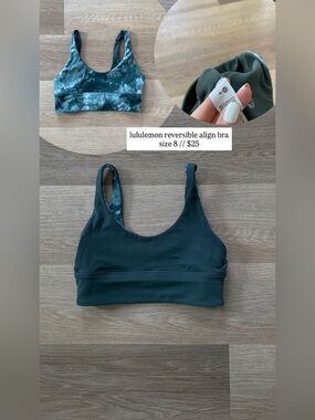 lululemon reversible align bra size 8